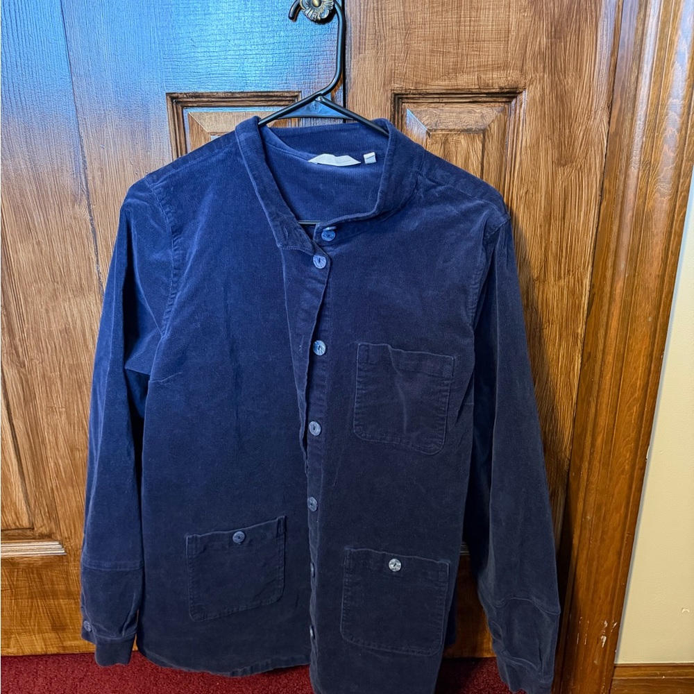 Soft Surroundings Dark Blue Corduroy Top